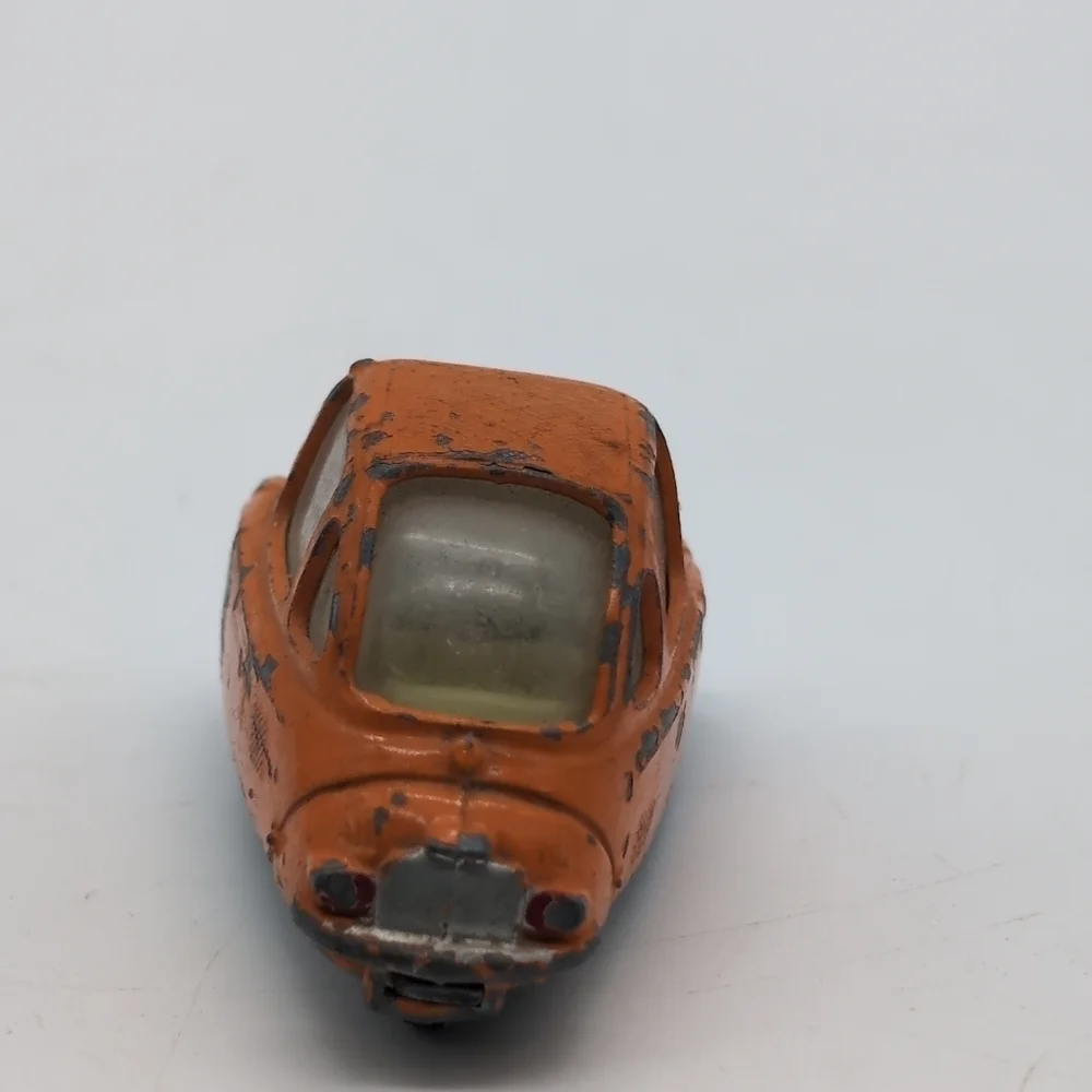 Vintage Toy Car Set - Corgi Heinkel Bubble, Midget Fire Truck, Tow Truck, Drag